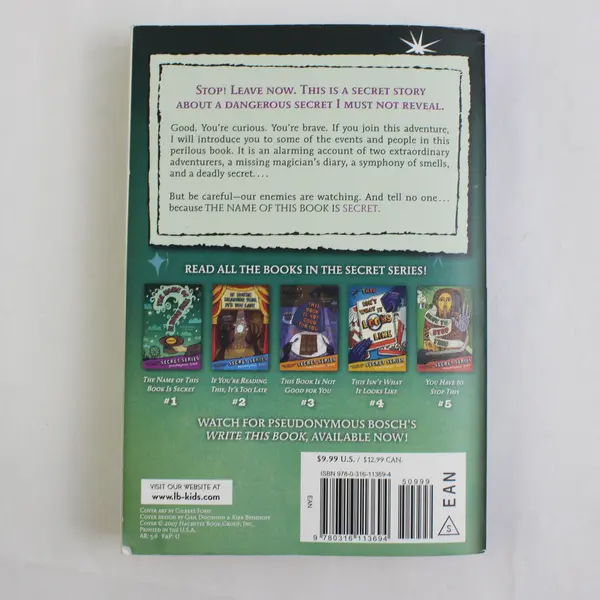 The Name Of The Book Is Secret by Pseudonymous Bosch 2008 Paperback