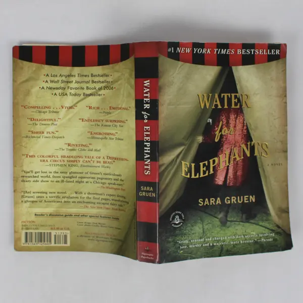 A Sara Gruen Novel Titled Water for Elephants 2006 Paperback Ex-Library Book