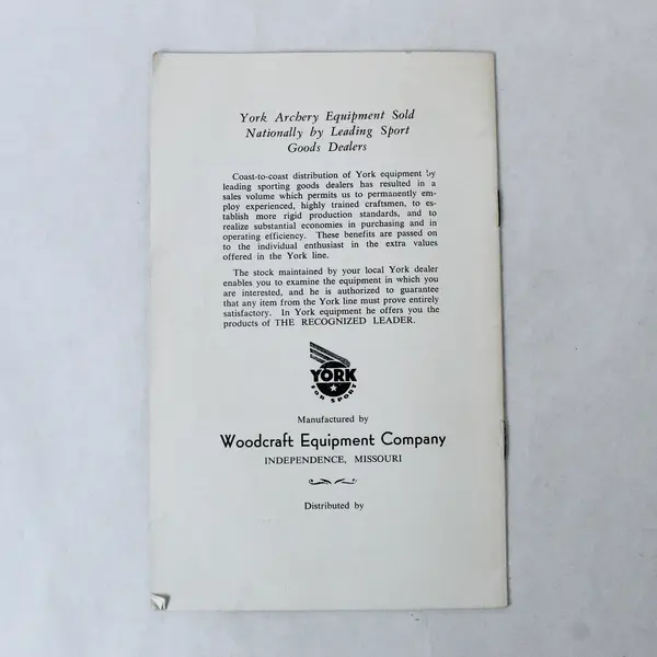Vintage York Archery Syllabus by Woodcraft Equipment Co. - Pre-owned