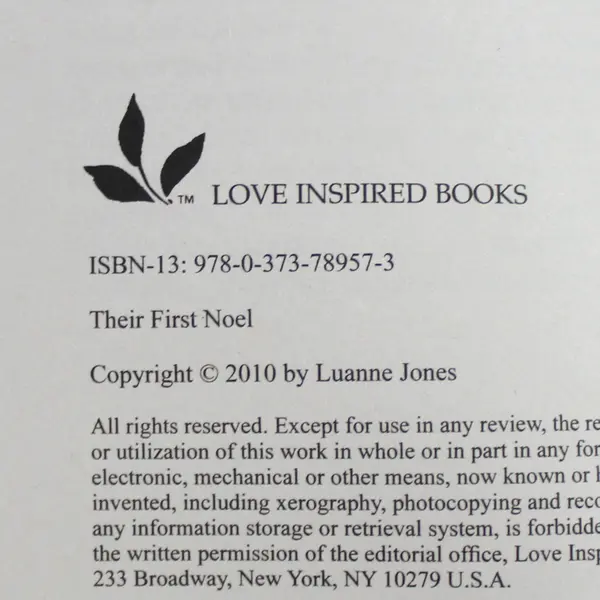 Harlequin Love Inspired Romance Novel Their First Noel Annie Jones 2010 PB