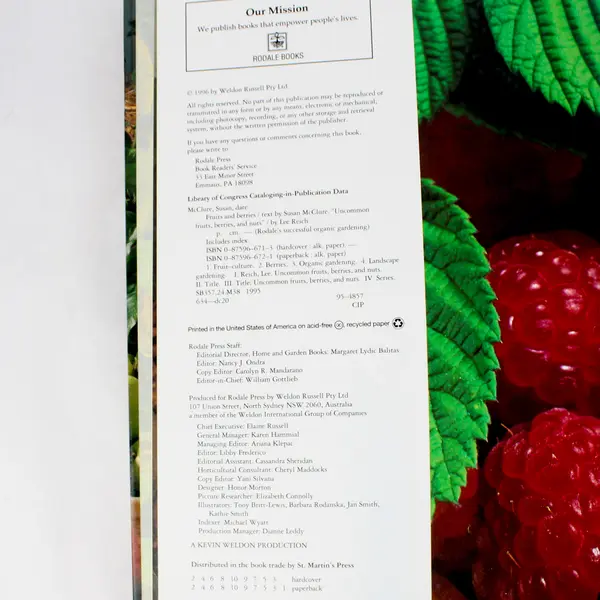 Fruits And Berries by Susan McClure 1996 Rodale Hardcover