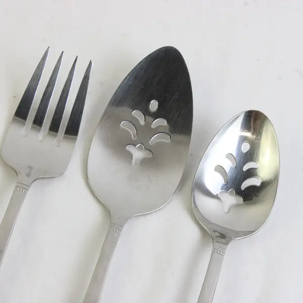 Oneida Community Estate Monogram Serving Set Stainless Steel Flatware Satin