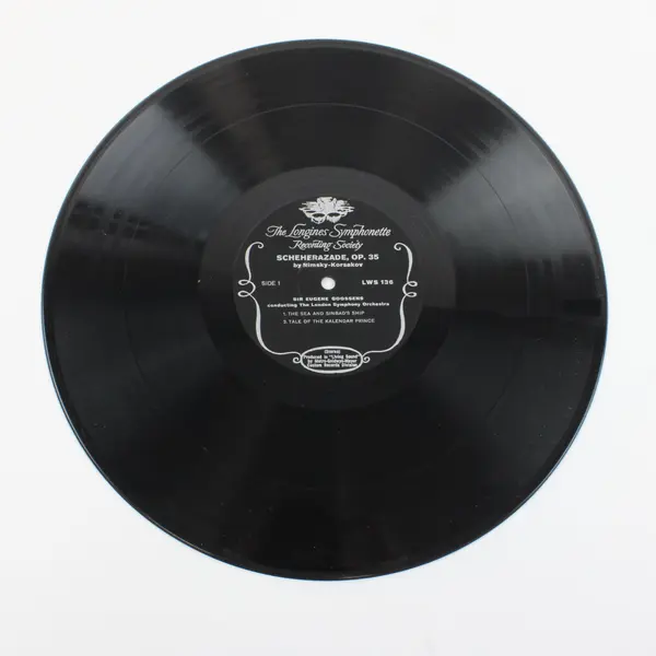 Longines Symphonette Scheherazade, OP. 35 Rimsky-Korsakov Goossens 12" Vinyl 