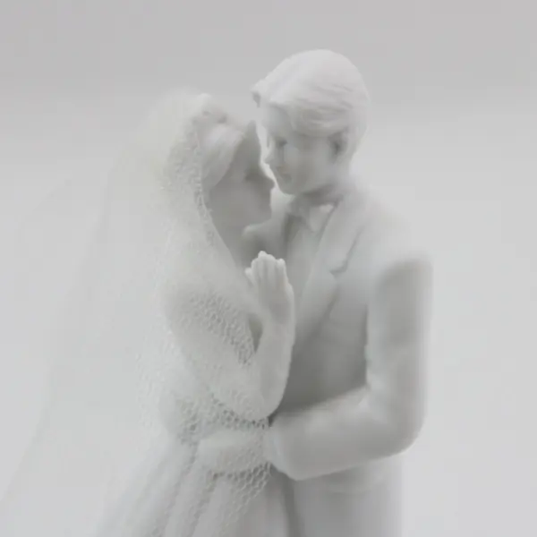 2003 Roman, Inc Lace Illusions 6.5” Cake Topper: Bridge & Groom 46517