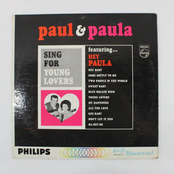 Paul & Paula Sing For Young Lovers 12"Vinyl Record Mono Philips PHM-200-078