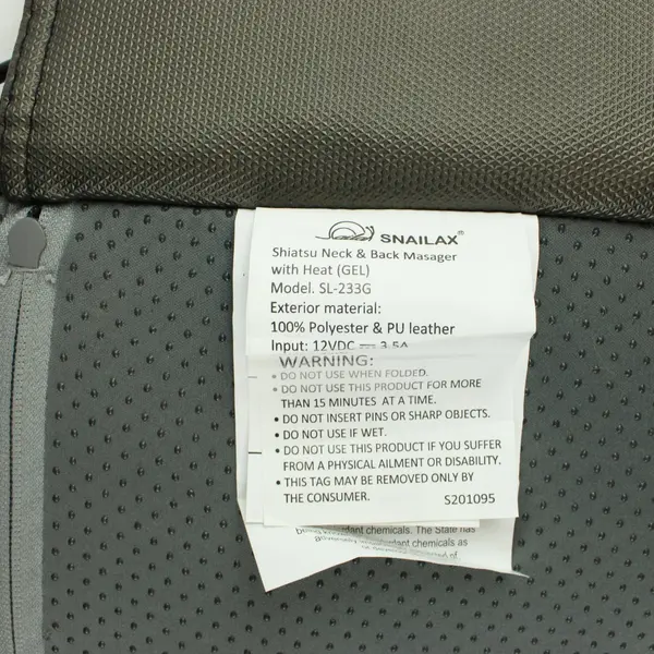 Snailax SL-233G Shiatsu Neck & Full Back Kneading Massager