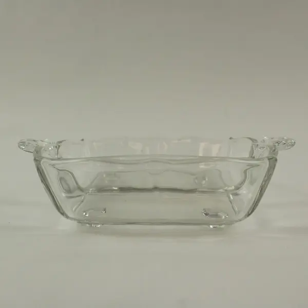 Vtg Fostoria Baroque Divided Square Relish Dish with Handles