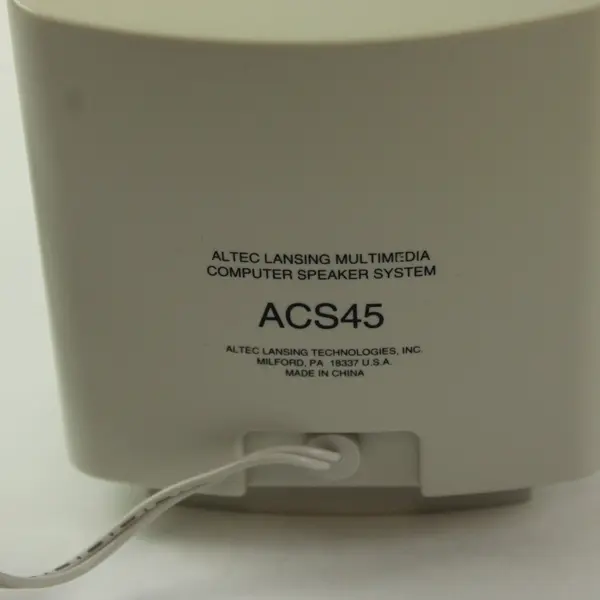 Altec Lansing ACS45 Multimedia Computer Speakers Pair White Untested