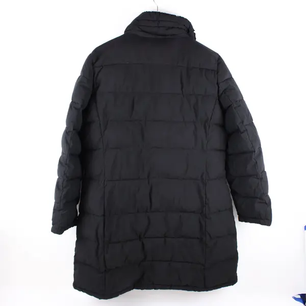 Andrew Marc Women's XL Black Zip Puffer Jacket Removable Faux Fur Hood Missing
