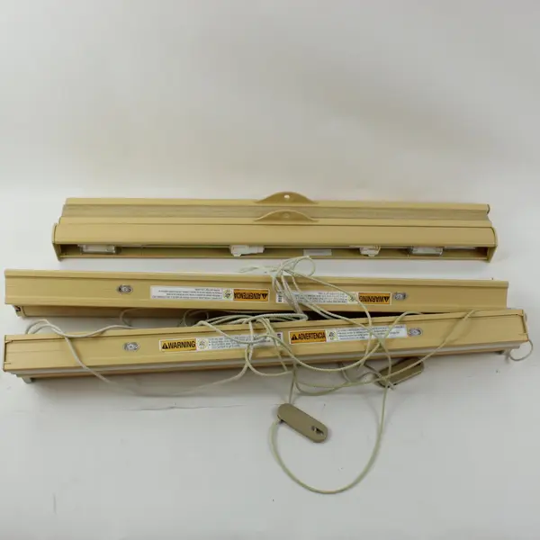 Lot of 3 Beige Mini Blinds 70.25 x 27.75 Inch Window Shades