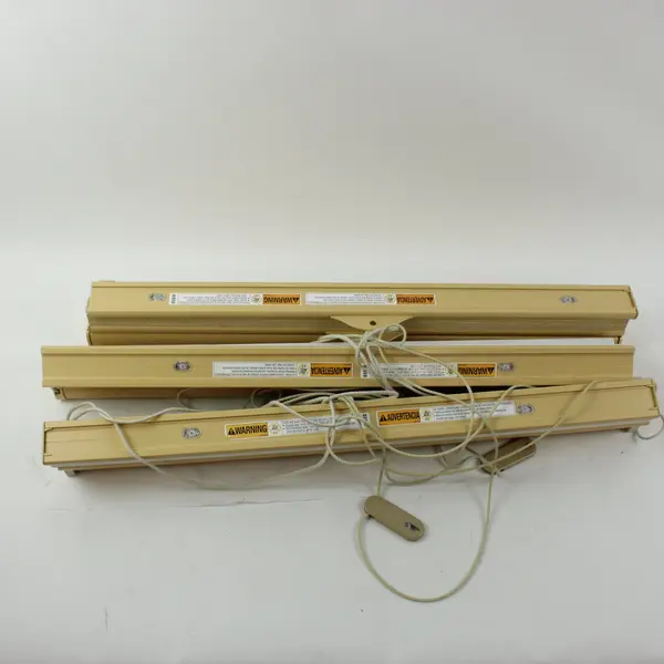 Lot of 3 Beige Mini Blinds 70.25 x 27.75 Inch Window Shades