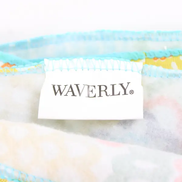Waverly PEVA Flannelback Round Multicolor Floral Tablecloth 68 Inch