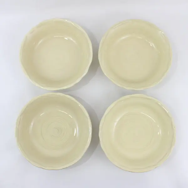 Tracy Octavia Hill Collection Cream Stoneware Cereal Bowls Set of 4