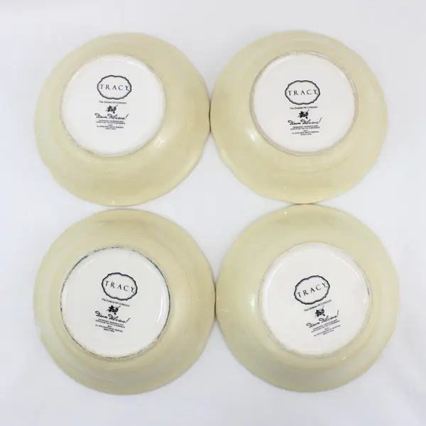 Tracy Octavia Hill Collection Cream Stoneware Cereal Bowls Set of 4