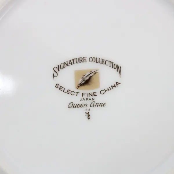 4 Signature Queen Anne  Fine China Bread & Butter Plates 6.25"  