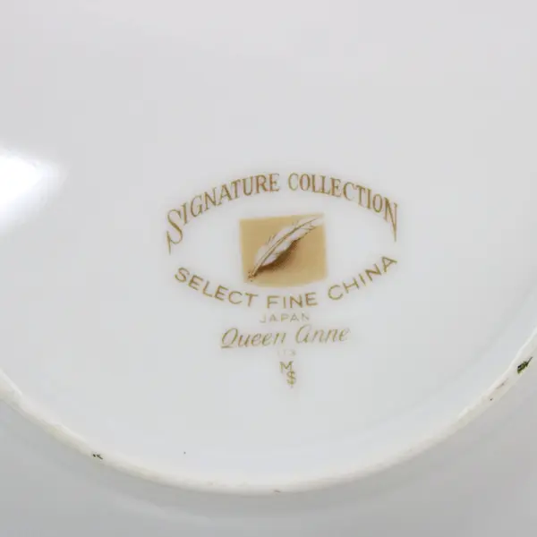 Set of 4 Signature Collection Queen Anne Berry Bowls 5.5in Gold Floral Trim