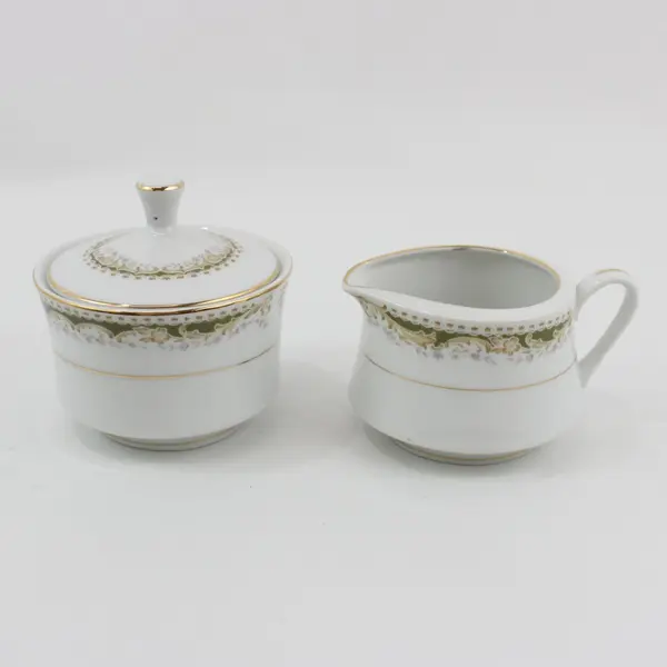 Signature Collection Queen Anne Lidded Sugar Bowl & Creamer Set 
