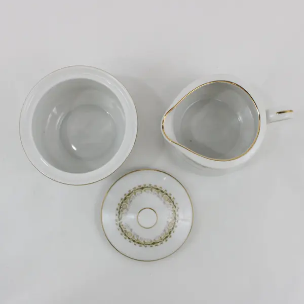 Signature Collection Queen Anne Lidded Sugar Bowl & Creamer Set 