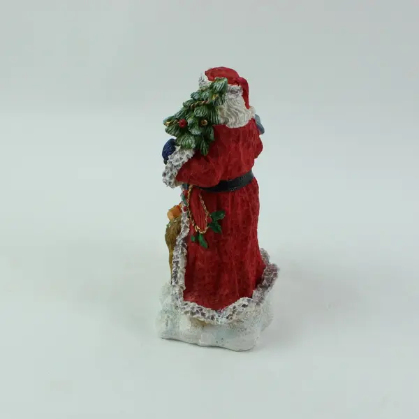 Resin Santa Claus Reindeer Figurine Christmas Decor 