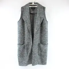 Tahari Women's Small Black White Melange Wool Blend Knit Sweater Vest