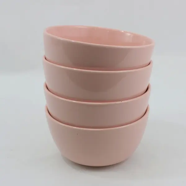 Set of 4 Project 62 Avesta Pink Stoneware Bowls  6.25 Inch