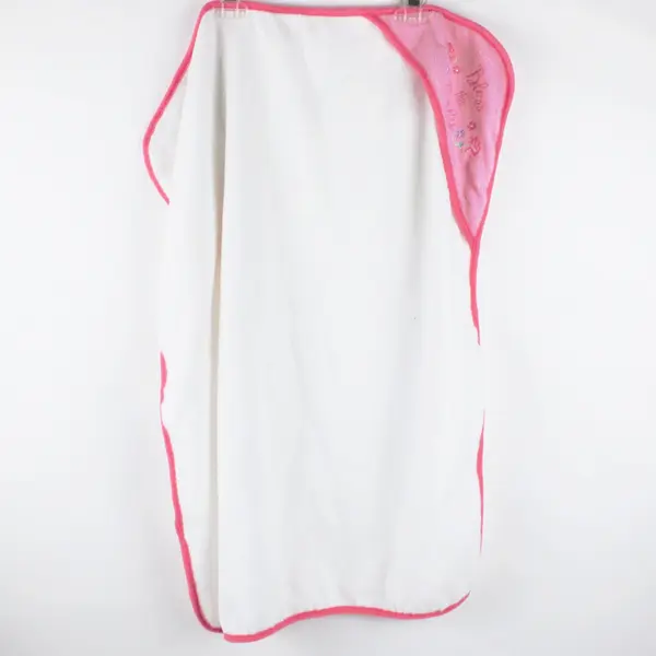 Pink Hooded Baby Bath Towel Bless This Baby Embroidery