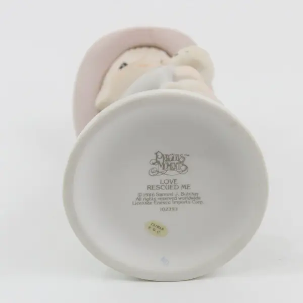 1986 Enesco Precious Moments Love Rescued Me Porcelain Figurine #102393