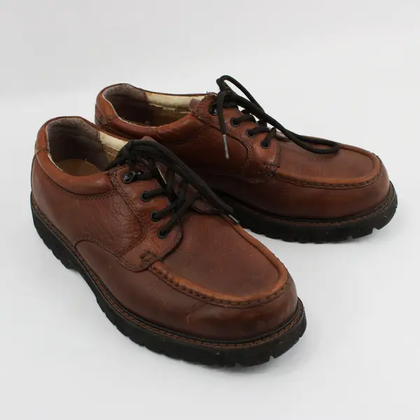 Dockers Glacial Men's Casual Oxford Shoes Brown Leather Size 9.5M FLAWED