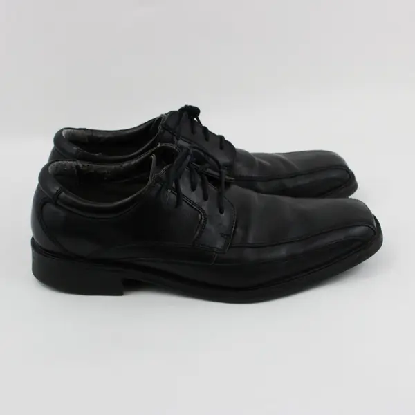 Dockers Endow Men's Black Leather Square Toe Oxford Shoes 10M FLAWED