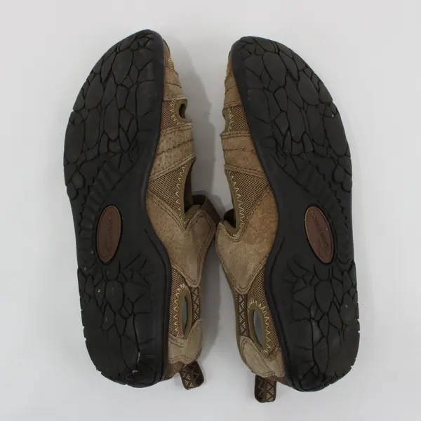 Earth Origins Women's Leather Hiking Sandals Brown Closed Toe 6.5M