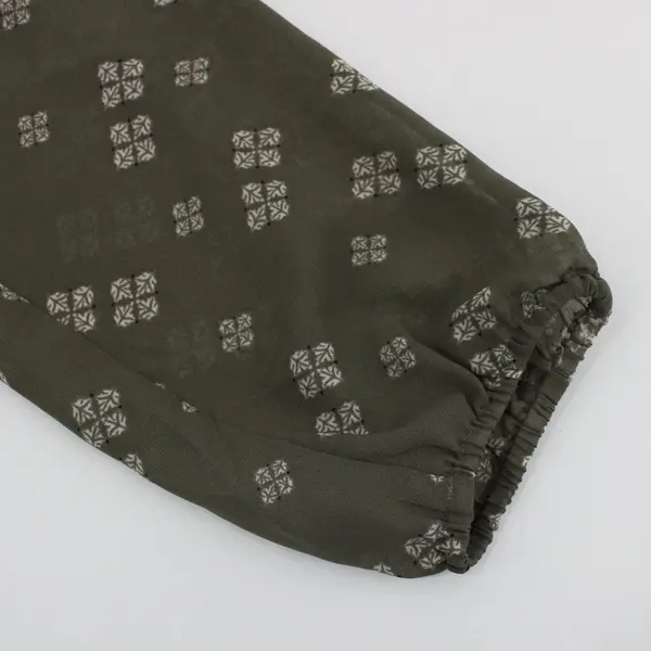 Maurices Women's Sheer Sage Green V-Neck 3/4 Sleeve Blouse Medium