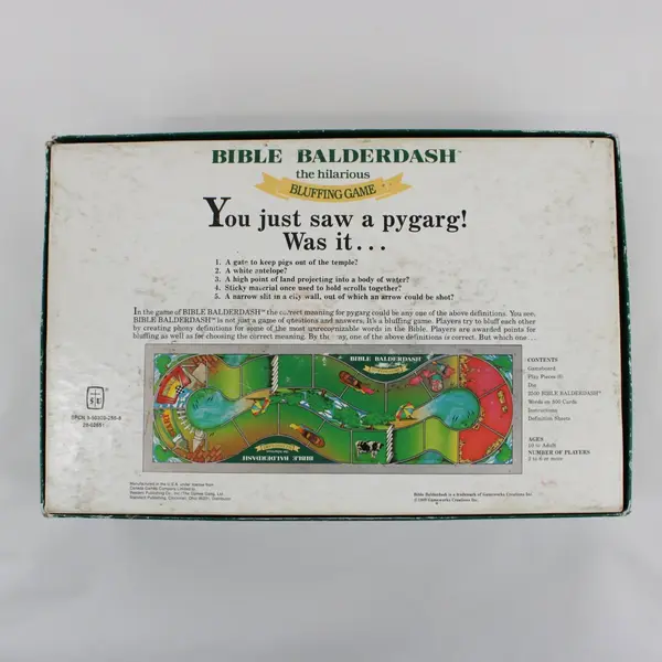 Vintage Bible Balderdash Board Game 1989 Complete #28-02651