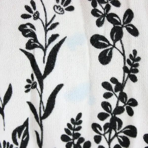 C.D. Daniels Women's 1X White Black Floral Button-Up Cardigan W/Built-In Top