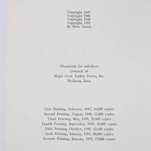 1952 Meta Given's Modern Encyclopedia of Cooking Vol 2 Hardcover Cookbook
