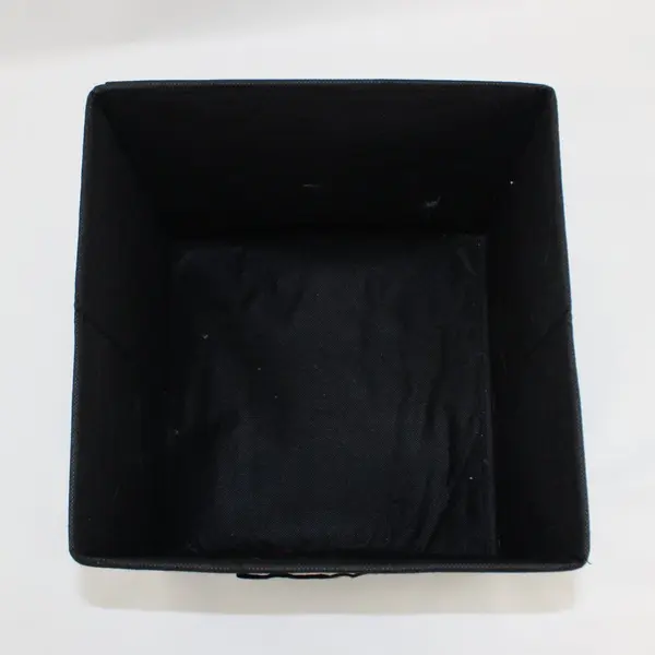 Black Collapsible Fabric Storage Cube Organizer 10.75in Open Top Handle