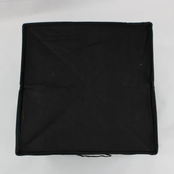 Black Collapsible Fabric Storage Cube Organizer 10.75in Open Top Handle