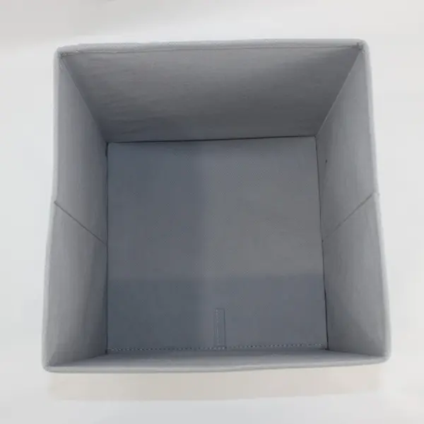Light Gray Fabric Storage Cube Organizer 10.75" Collapsible Open Top