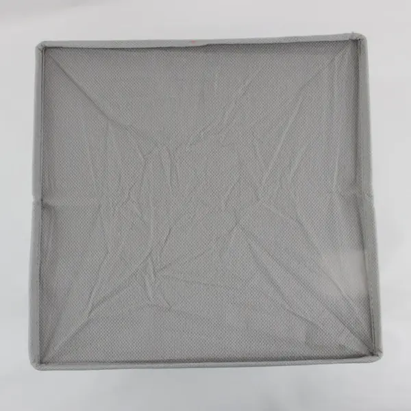 Light Gray Fabric Storage Cube Organizer 10.75" Collapsible Open Top