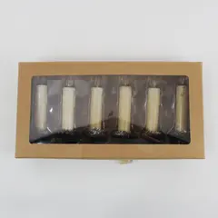 Set of 6 Creative Co-Op Battery Operated Clip-On Candle Christmas Ornament Set