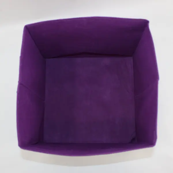 Purple 10.75" Collapsible Fabric Storage Cube Organizer Open Top Handle