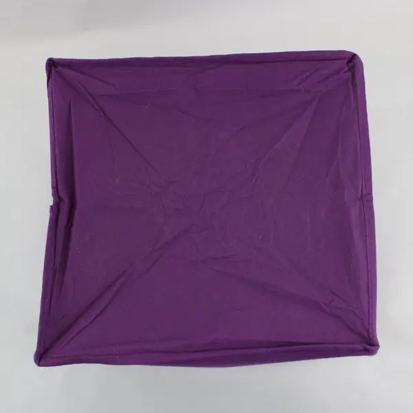 Purple 10.75" Collapsible Fabric Storage Cube Organizer Open Top Handle