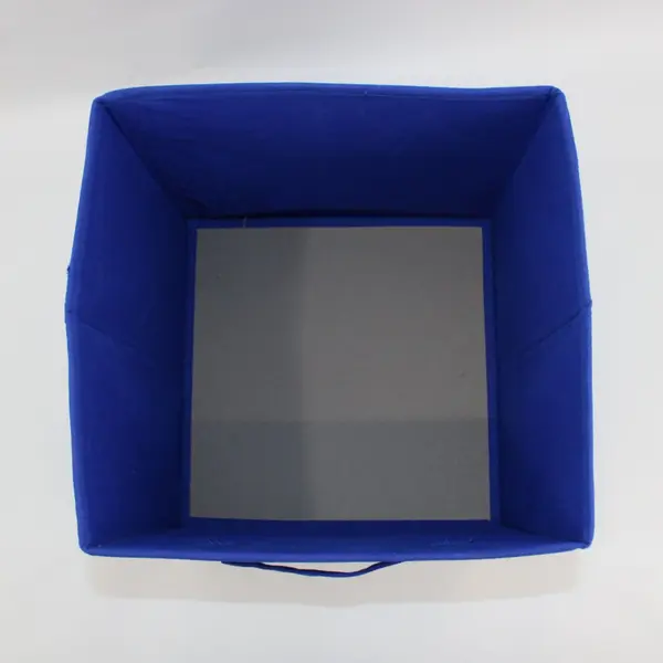 Blue 10.75in Fabric Storage Cube Organizer Collapsible Open Top Handle