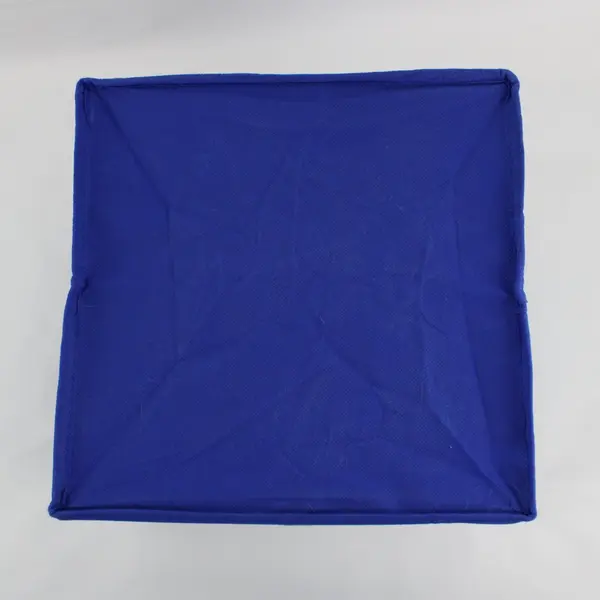 Blue 10.75in Fabric Storage Cube Organizer Collapsible Open Top Handle