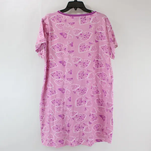 Waverly Women's Large Purple Heart Butterfly Sleep Dress