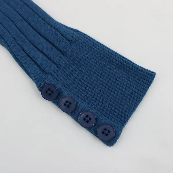Hillard & Hanson Women's Blue Long Sleeve Turtleneck Sweater Size L