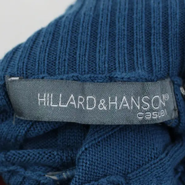Hillard & Hanson Women's Blue Long Sleeve Turtleneck Sweater Size L