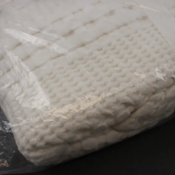 White Textured Knit Twin Blanket