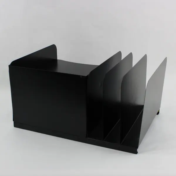 MMF Industries Metal Desk File Organizer Black Letter Size 8x11x15