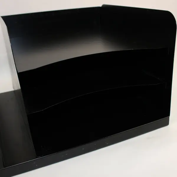 MMF Industries Metal Desk File Organizer Black Letter Size 8x11x15