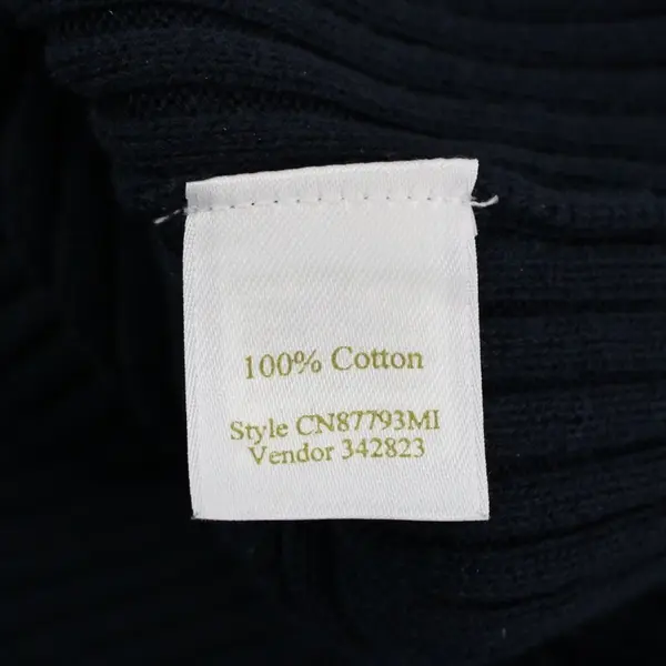 Caslon Women's Dark Blue Cotton Knit Turtleneck Sweater Size M